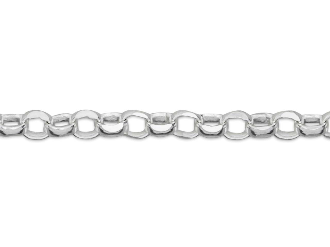 Chaine jaseron diamantée argent 925