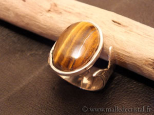  Tiger eye's silver sterling ring