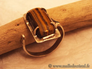  Tiger eye's silver sterling ring