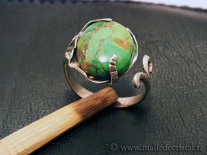  Copper Turquoise Navajo silver sterling ring