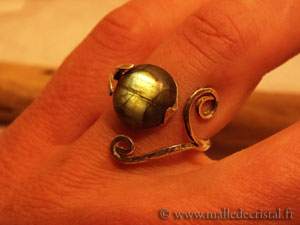  Labradorite silver sterling ring