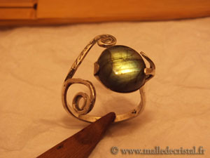  Labradorite silver ring