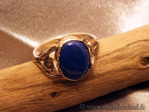  Lapis Lazuli bague argent massif