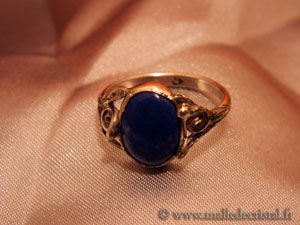  Lapis Lazuli anillo plata de ley