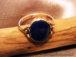  Lapis Lazuli bague argent massif