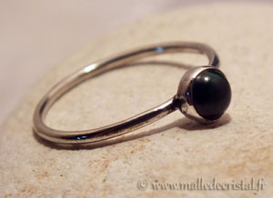  Malachite bague argent massif