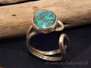  Turquoise bague argent massif