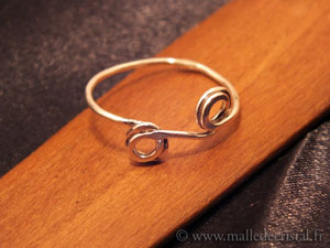 Silver sterling hand made ring Spirals