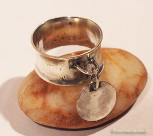 Silver sterling hand made ring Medal ring Silver