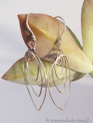  Pendientes Oja Pendientes Plata de ley