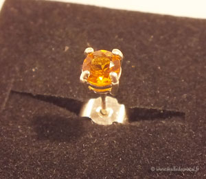  Citrine Pendientes Plata de ley