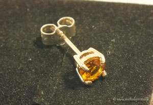 Pendientes Citrine plata de ley 925