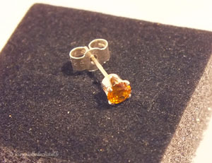  Citrine Pendientes Plata de ley