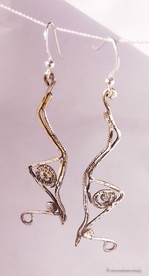  prima ballerina Sterling silver earrings