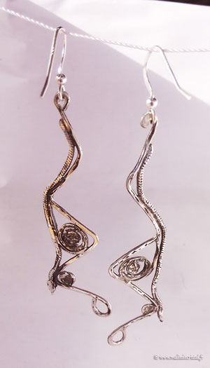  prima ballerina Solid silver earrings