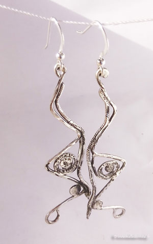  Danseuses étoiles Solid silver earrings