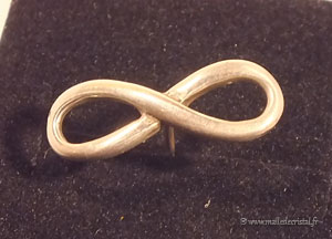  Lemniscate infini (L'unité) Boucles d'oreilles argent massif