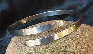 Silver arm bracelet