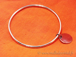 Bracelet Jonc argent medaille 2mm