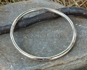 Pulsera plata maciza 4mm Brillante