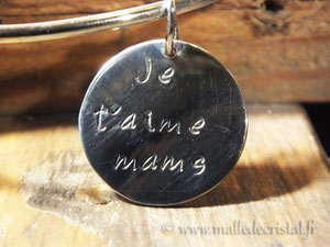 custom engraving medal silver bangle