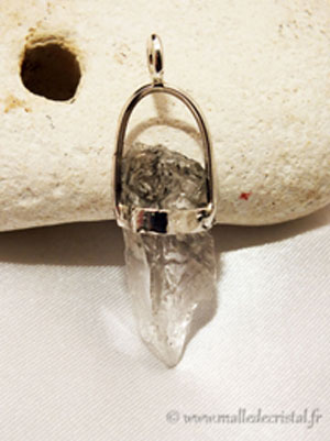  Quartz Pakistan pendentif argent massif