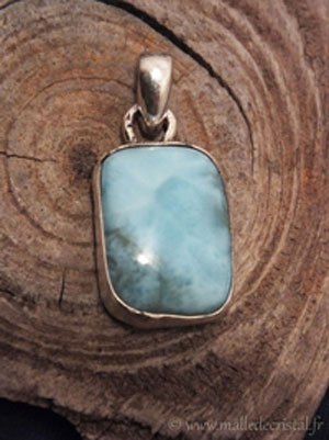  Larimar silver sterling pendant