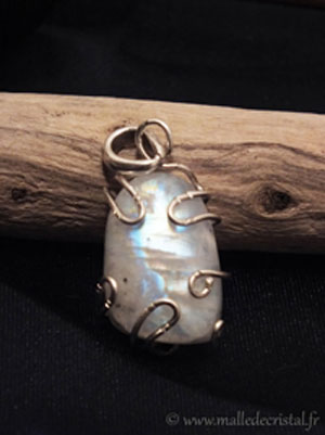  Rainbow moonstone silver sterlign designer pendant