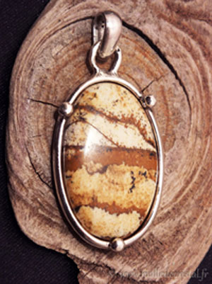  Picture jasper silver sterlign designer pendant