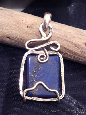  Lapis Lazuli pendentif argent massif