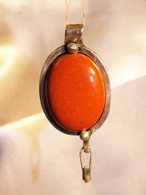  Jaspe Rouge silver sterling handmade designer pendant