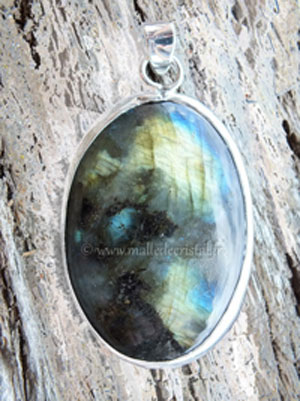  Labradorite spectrolite pendentif argent massif 925 créateur