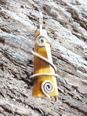  Tribal tiger eye's silver sterlign designer pendant