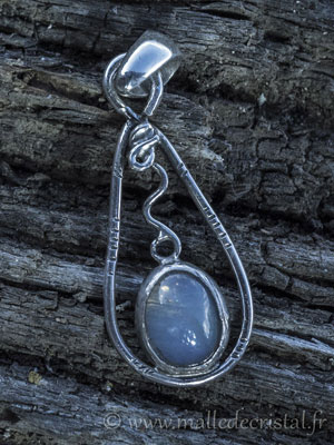  Opale Wello pendentif argent massif