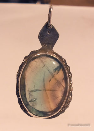  Fluorite pendentif argent massif 925 créateur