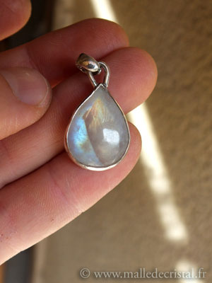  Moonstone Rainbow silver sterlign designer pendant