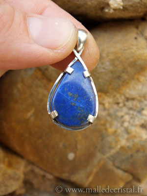  Lapis Lazuli colgante plata de ley