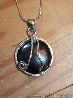  Hématite pendentif argent massif