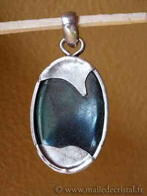  Malachite pendentif argent massif