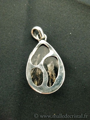  Séraphinite DorÃ©e silver sterling pendant