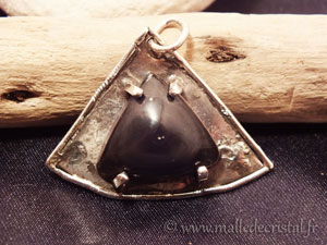  Celestian Obsidian silver sterlign designer pendant