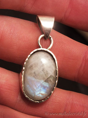  Rainbow Moonstone silver sterlign designer pendant