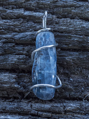  Cyanite pendentif argent massif 925 créateur