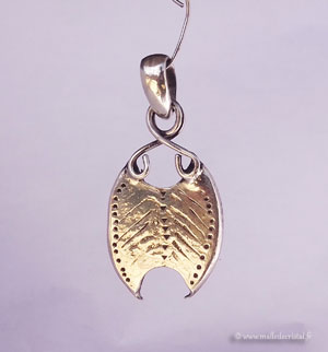  Feuille tribale pendentif argent massif