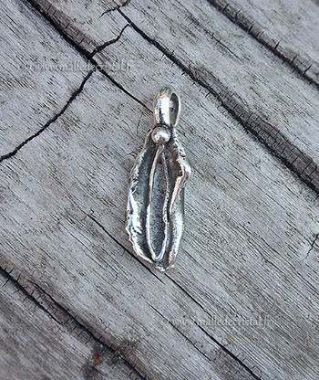 Sacred Feminine French Designer silver pendant