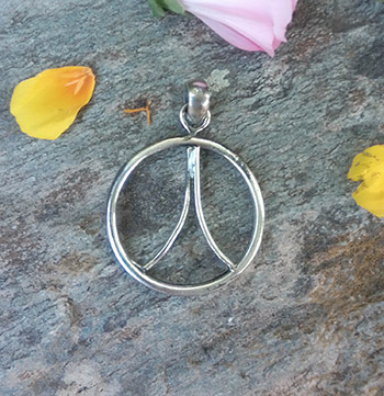 Peace and Love pendentif argent massif 925 créateur