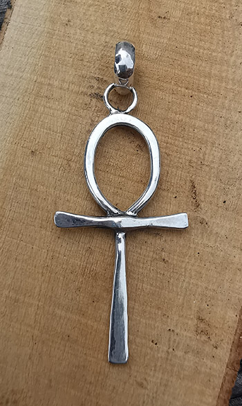 Egyptian Ankh Cross of Life French Designer silver pendant