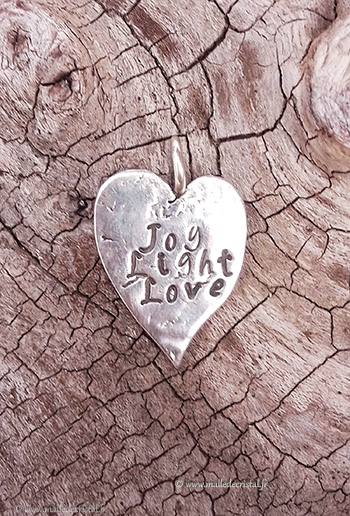 Heart Joy Love Light French Designer silver pendant