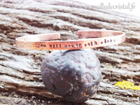 Copper phrase / quote bracelet