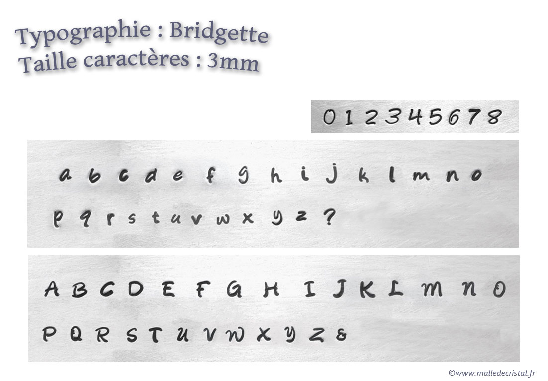 phrase prénom typographie bridgette
